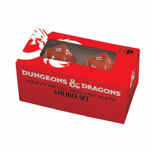 Σετ Ζάρια - Dungeons and Dragons - Red and White Heavy
Metal Dice Set