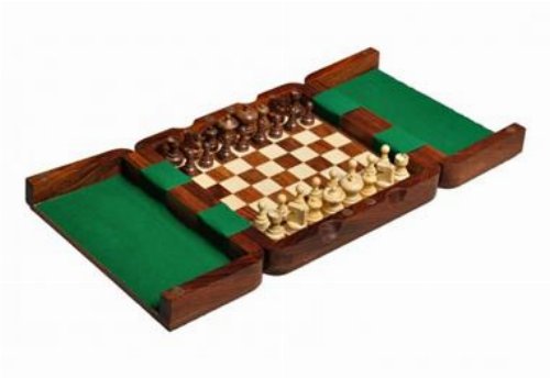 Chess - Magnetic 7.5'' Teak Chess Set