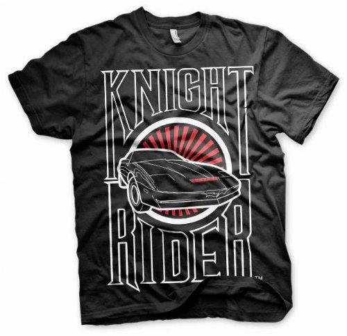Knight Rider - Sunset K.I.T.T. Black T-Shirt
(L)