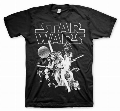 Star Wars - Classic Poster Black T-Shirt