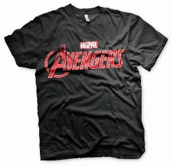 Marvel: The Avengers - Distressed Logo Black T-Shirt
(M)