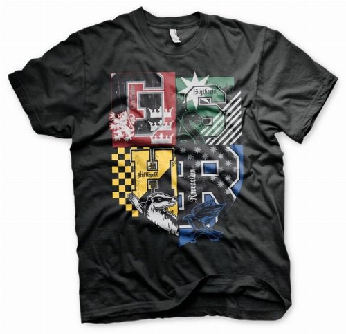 Harry Potter - Dorm Crest Black T-Shirt