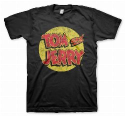 Tom & Jerry - Washed Logo Black T-Shirt
(M)