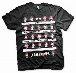 La Casa De Papel - Characters Black T-Shirt
(S)