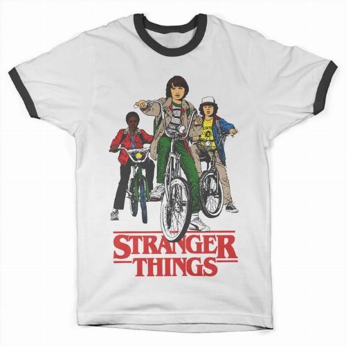 Stranger Things - Bikers White Black T-Shirt
(L)