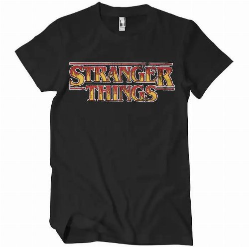Stranger Things - Fire Logo Black T-Shirt
(XL)