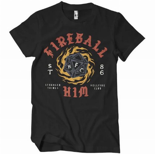 Stranger Things - Fireball Him Black T-Shirt
(L)