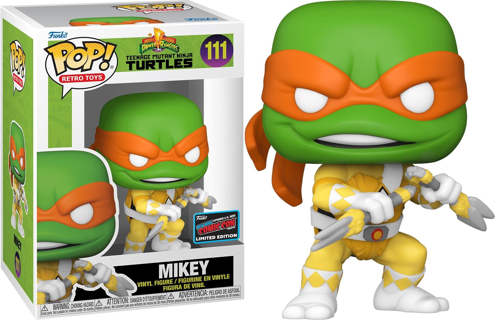 POP!　x　Figure　Power　2022　Comics:　Mutant　Teenage　Turtles　Funko　(NYCC　Mikey　#111　Rangers　Ninja　Exclusive)