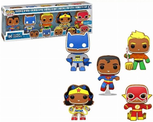 Figures Funko POP! DC Heroes: Holiday -
Gingerbread Superman, Batman, Aquaman, Wonder Woman & Flash
5-Packs (Exclusive)
