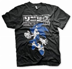 Sonic The Hedgehog - Japanese Logo Black T-Shirt
(L)