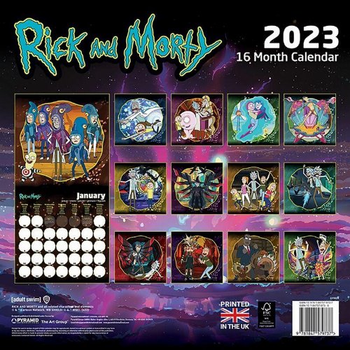 Rick and Morty - 2023 Ημερολόγιο Τοίχου