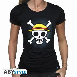 One Piece - Straw Hat Skull Ladies Black T-shirt
(S)