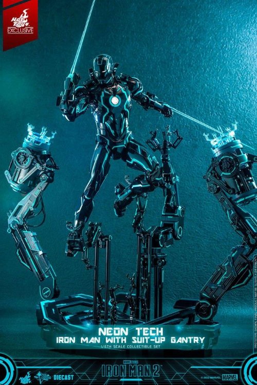 Iron Man 2: Hot Toys Masterpiece - Neon Tech Iron Man
with Suit-Up Gantry Φιγούρα Δράσης (32cm)