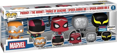 Φιγούρες Funko POP! Marvel - Prodigy, The Hornet,
Prince of Arachne, Spider-Armor MK I & Spider-Armor MK II
5-Pack (Exclusive)