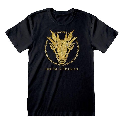 House of the Dragon - Gold Ink Skull T-Shirt
(S)
