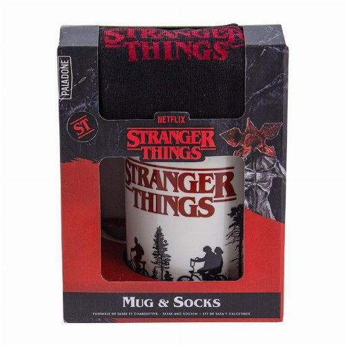 Stranger Things - Logo Σετ Δώρου (Κεραμική Κούπα &
Κάλτσες)