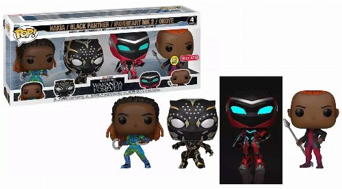 Figures Funko POP! Marvel Black Panther: Wakanda
Forever - Nakia, Black Panther, Ironheart MK2 & Okoye (GITD)
4-Pack (Exclusive)