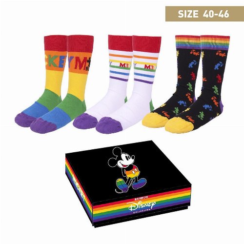 Disney - Rainbow Pride Mickey 3-Pack Κάλτσες (Μέγεθος
40-46)