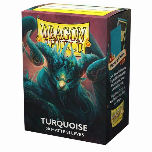 Dragon Shield Sleeves Standard Size - Matte Turquoise
(100 Sleeves)