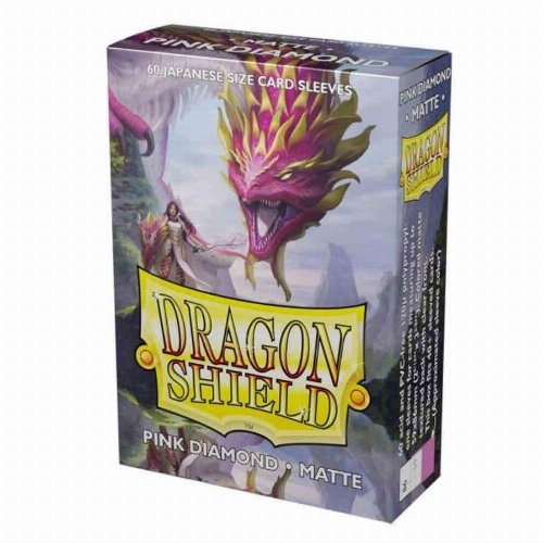 Dragon Shield Sleeves Japanese Small Size - Diamond
Matte Pink (60 Sleeves)