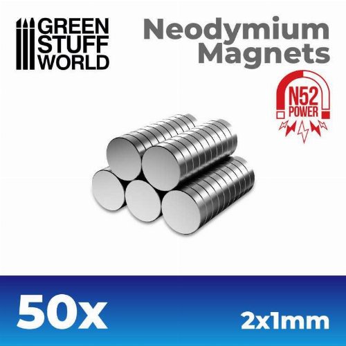 Green Stuff World - N52 Neodymium Magnets 2x1mm (50
pieces)