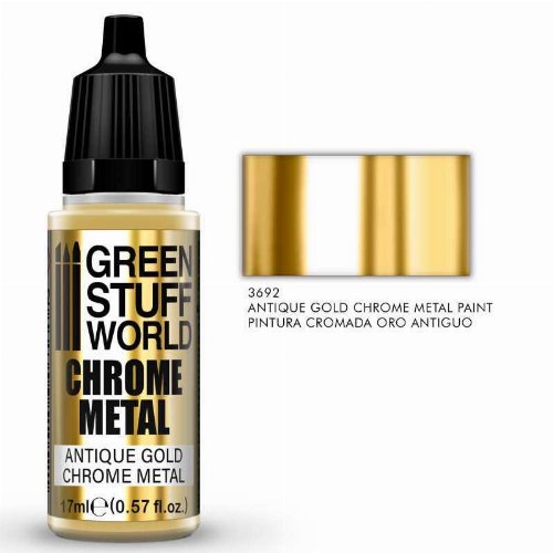 Green Stuff World Metallic Paint - Chrome Antique Gold
Χρώμα Μοντελισμού (17ml)