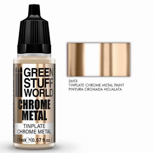 Green Stuff World Metallic Paint - Chrome Tinplate
Χρώμα Μοντελισμού (17ml)