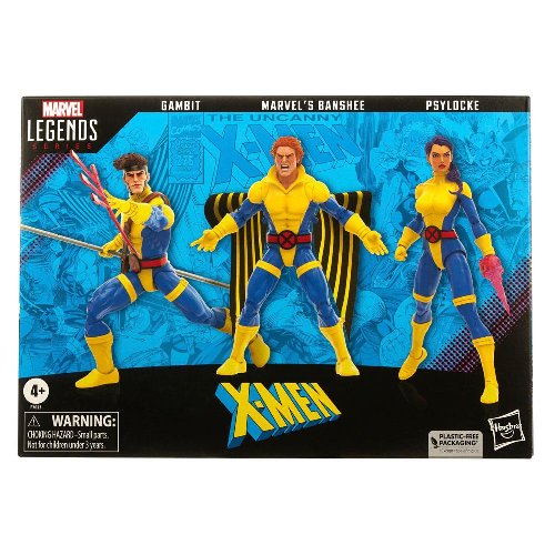 Marvel Legends: X-Men - Gambit, Marvel's Banshee &
Psylocke (60th Anniversary) 3-Pack Φιγούρες Δράσης
(15cm)