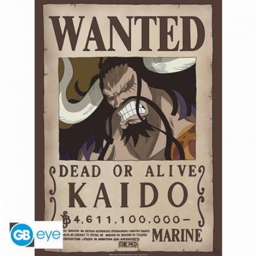 One Piece - Wanted Kaido Αυθεντική Αφίσα
(52x38cm)