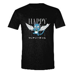 Fairy Tail - Happy Happy Happy Black T-Shirt
(XL)