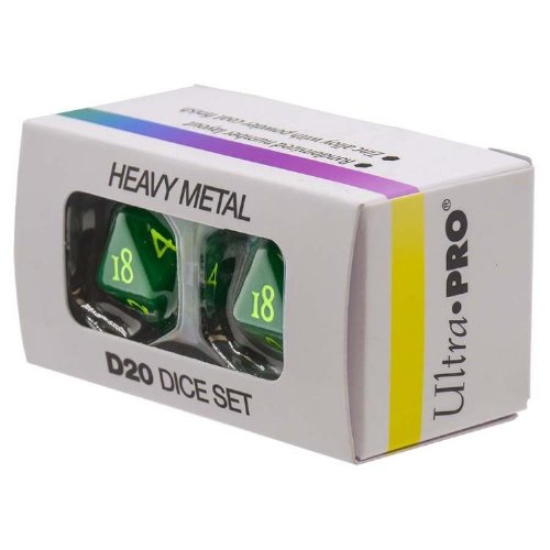 Ultra Pro - Vivid Green Heavy Metal D20 Dice
Set