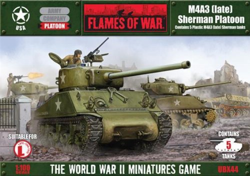 Flames of War - M4A3 (late) Sherman Platoon
(Plastic)