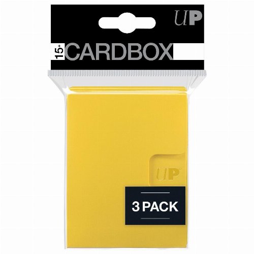Ultra Pro 15+ 2-Piece Card Box - Yellow (3
Boxes)