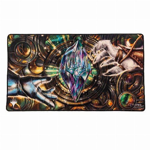 Ultra Pro Black Stitched Playmat - Dominaria
United (Stained Glass Planeswalker Symbol)