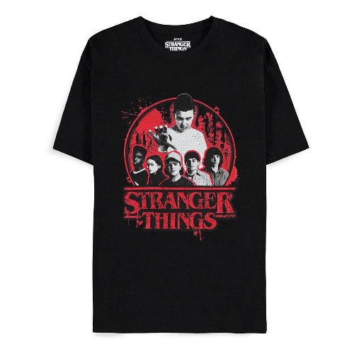 Stranger Things - Group Poster Black T-Shirt
(XL)