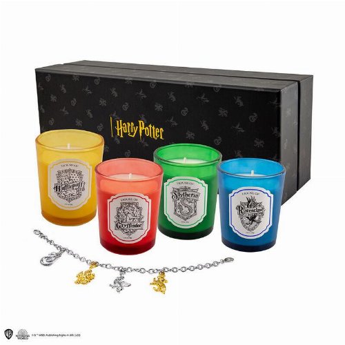 Harry Potter - Hogwarts Houses Gift Set (4x Candles, Bracelet)