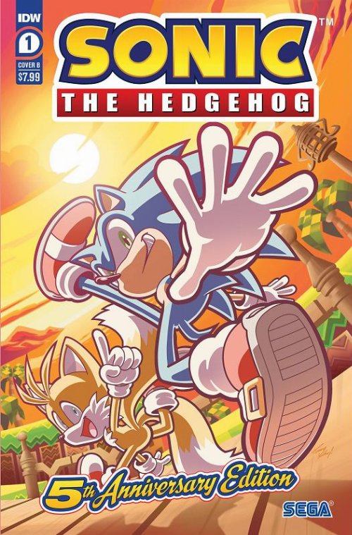 Τεύχος Κόμικ Sonic The Hedgehog #1 5th Anniversary
Edition Cover B