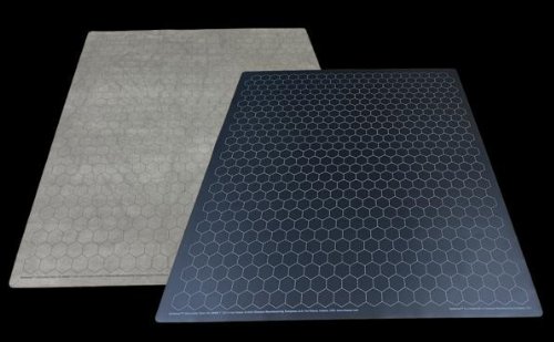 Reversible Battlemat Black/Grey 1'' Hexes (60cm
x 66cm)