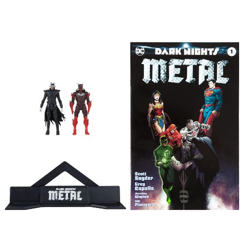 DC Direct - Batman Who Laughs & Red Death
(Dark Nights Metal #1) Action Figures (8cm) Includes Comic
Book