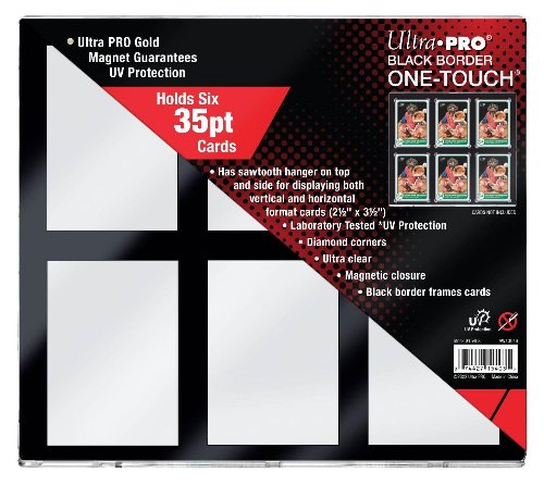 Ultra Pro - 6-Card Black Border UV One-Touch Magnetic
Holder (35pt)