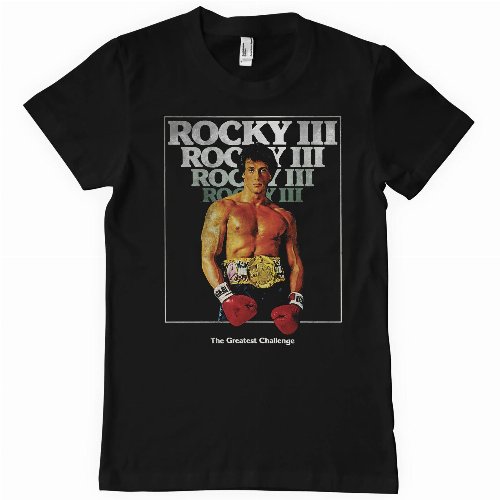 Rocky III - Vintage Poster Black T-Shirt