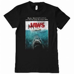 Jaws - Washed Poster Black T-Shirt (XXL)