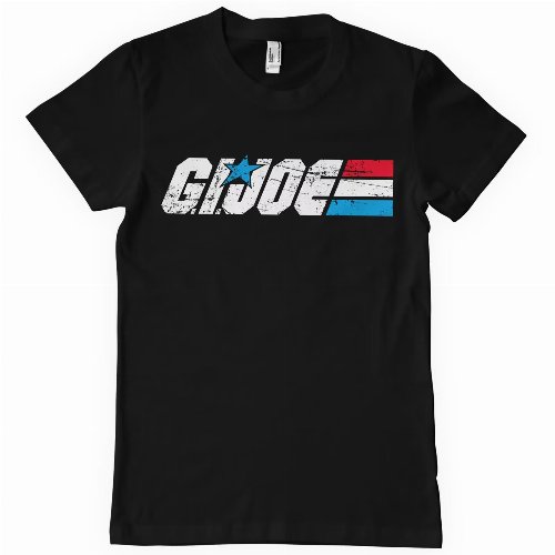 GI Joe - Washed Logo Black T-Shirt