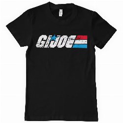 GI Joe - Washed Logo Black T-Shirt (XXL)