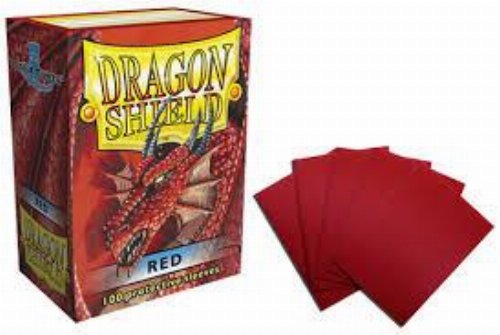 Dragon Shield Sleeves Standard Size - Red (100
Sleeves)