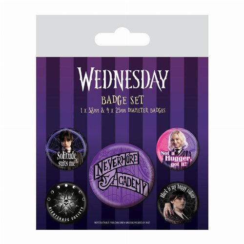 Wednesday - Nevermore Academy 4-Pack Pin
Badges