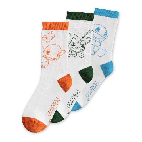 Pokemon - Charmander, Bulbasaur, Squirtle 3-Pack
Socks (Size 39-42)