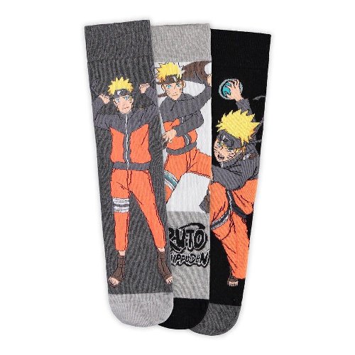 Naruto Shippuden - Uzumaki Naruto 3-Pack Socks
(Size 39-42)