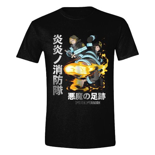 Fire Force - Devil's Footprints Black T-Shirt
(XL)
