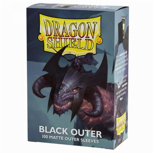 Dragon Shield Outer Sleeves Standard Size -
Matte Black (100 Sleeves)